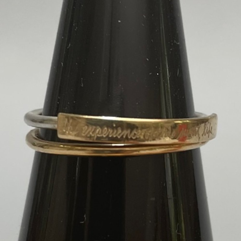 Jeannine Payer engraved Poetry Ring "The Experience of this Sweet Life" - Dante